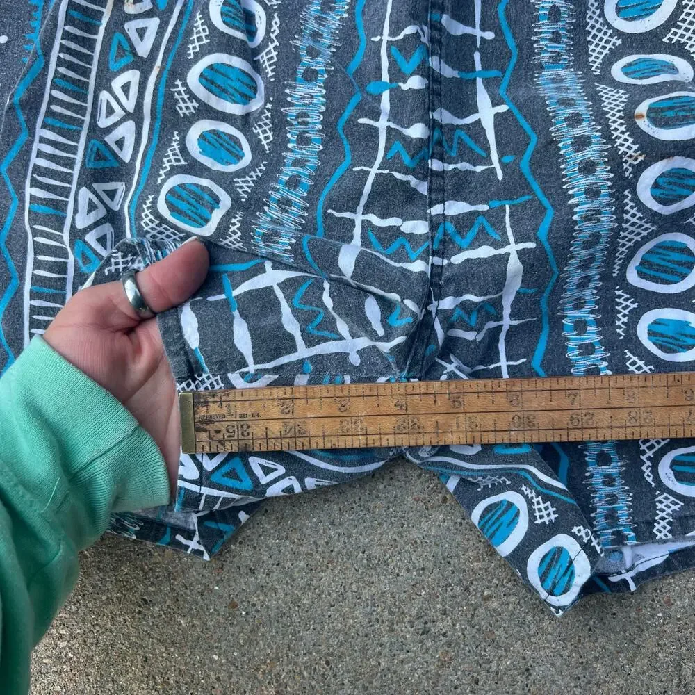 Vintage 90s Panic High Tide Men's Lined Swim Trunks Shorts Size LARGE Abstract